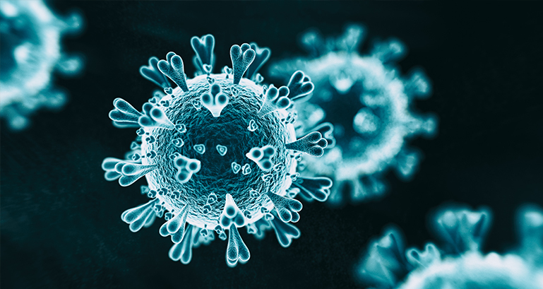 Computergeneriertes Bild des neuen Coronavirus